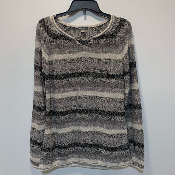 $5 add on item,Eddie Bauer Long sleeve cotton striped sweater - Picture 13 of 15